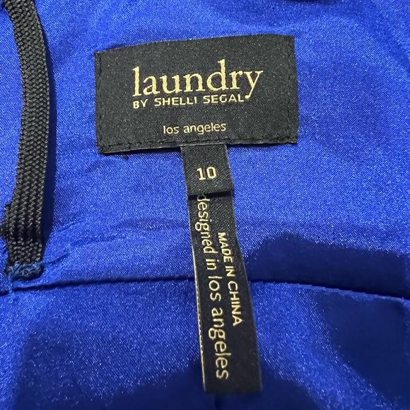 Laundry by Shelli Segal Sleeveless Midi Sheath Dress in Royal Blue, Cut Out, 10 - Picture 6 of 15
